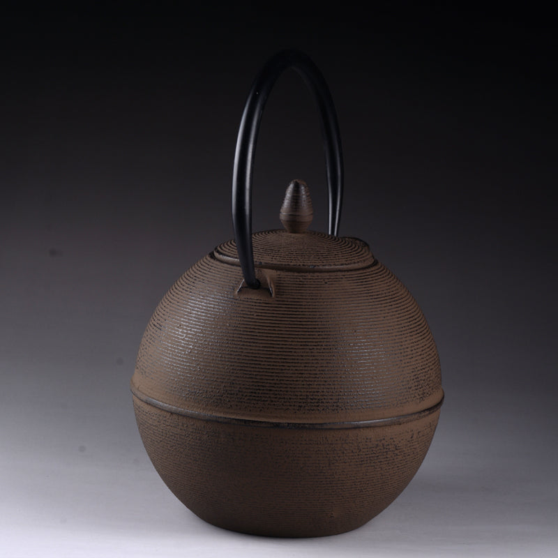 Handmade pill-shaped cast iron pot