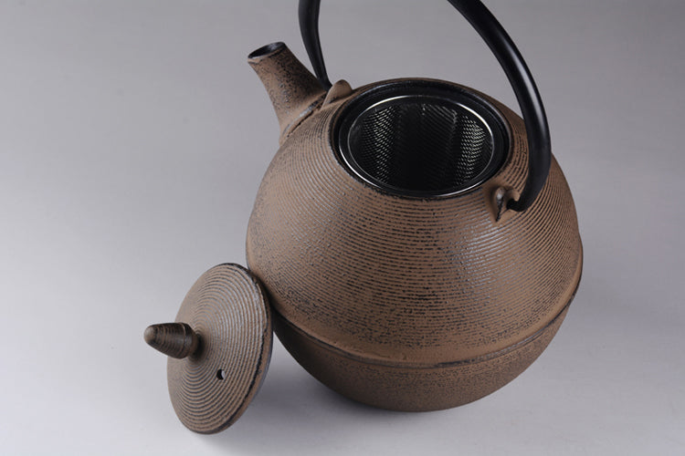 Handmade pill-shaped cast iron pot