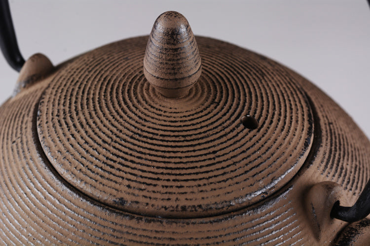 Handmade pill-shaped cast iron pot