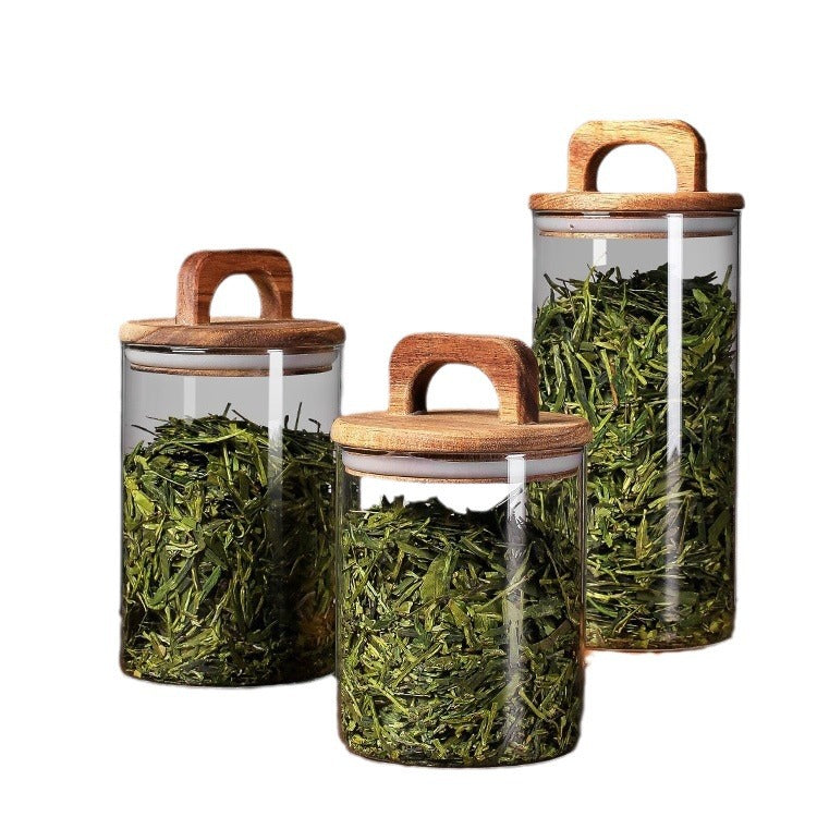 Tea glass airtight jar