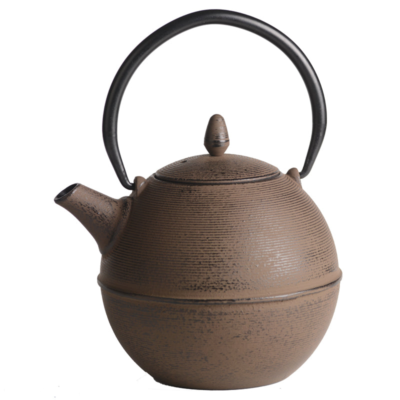 Handmade pill-shaped cast iron pot