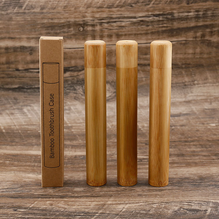 Toothbrush Bamboo Tube Portable Travel Bamboo Pipe B & B Disposable Box Travel Tube