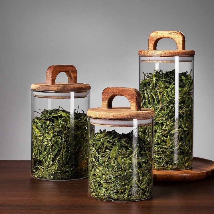 Tea glass airtight jar