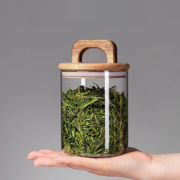 Tea glass airtight jar