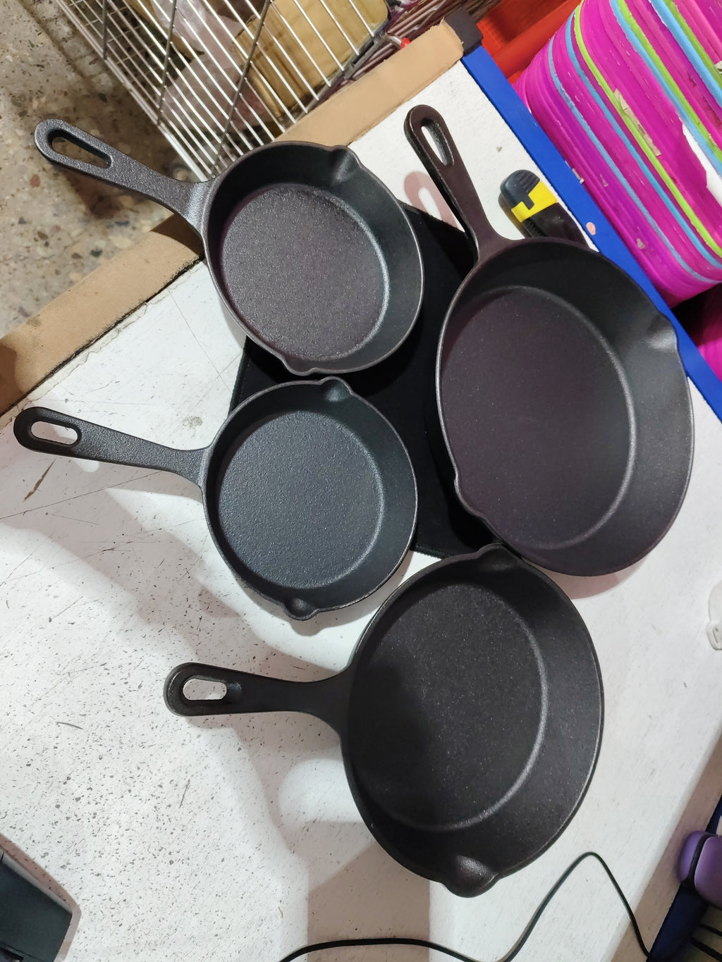 All-in-one Small Frying Panflat-bottomed Frying Pan, Cast Iron Pan